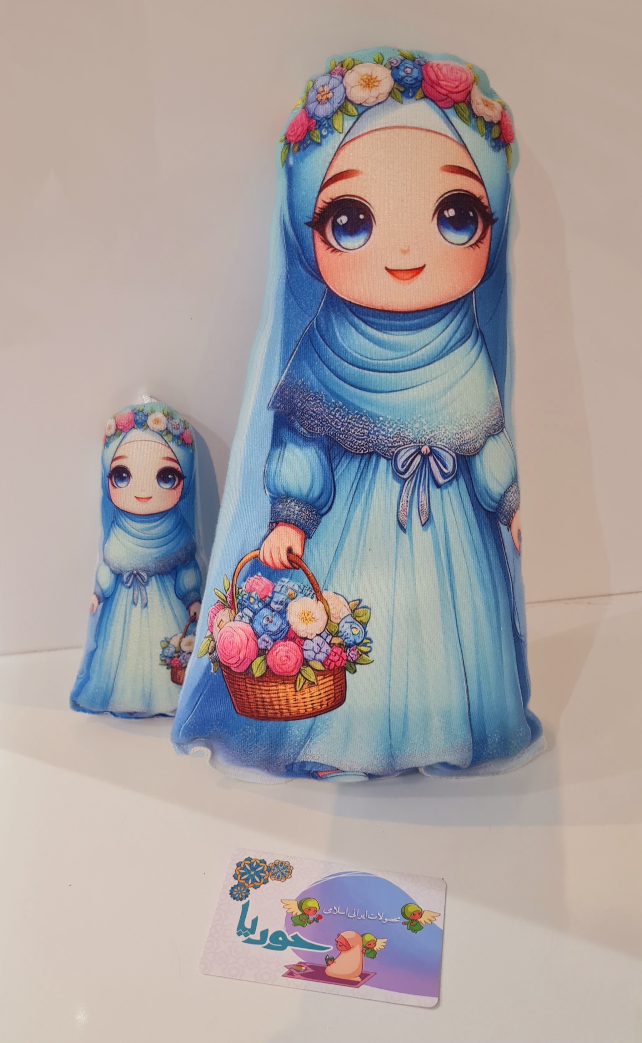 عروسک بالشتی در سه طرح و رنگ دخترانه(جنس مخمل قابل شستشو )28 سانتی